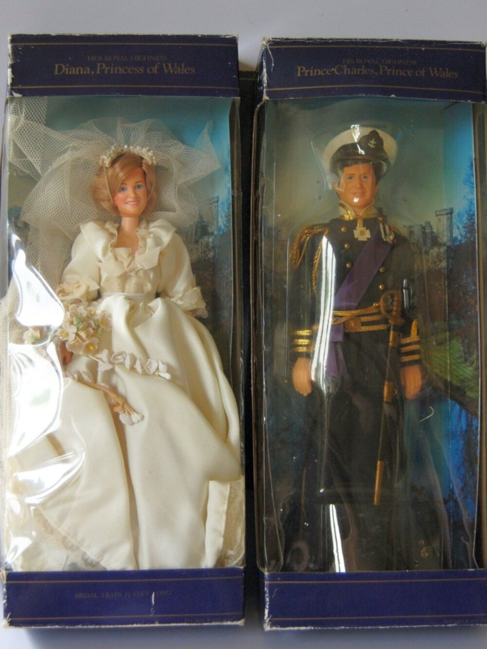 Princess Diana and Prince Charles Of Wales Wedding Dolls Goldberger In Box